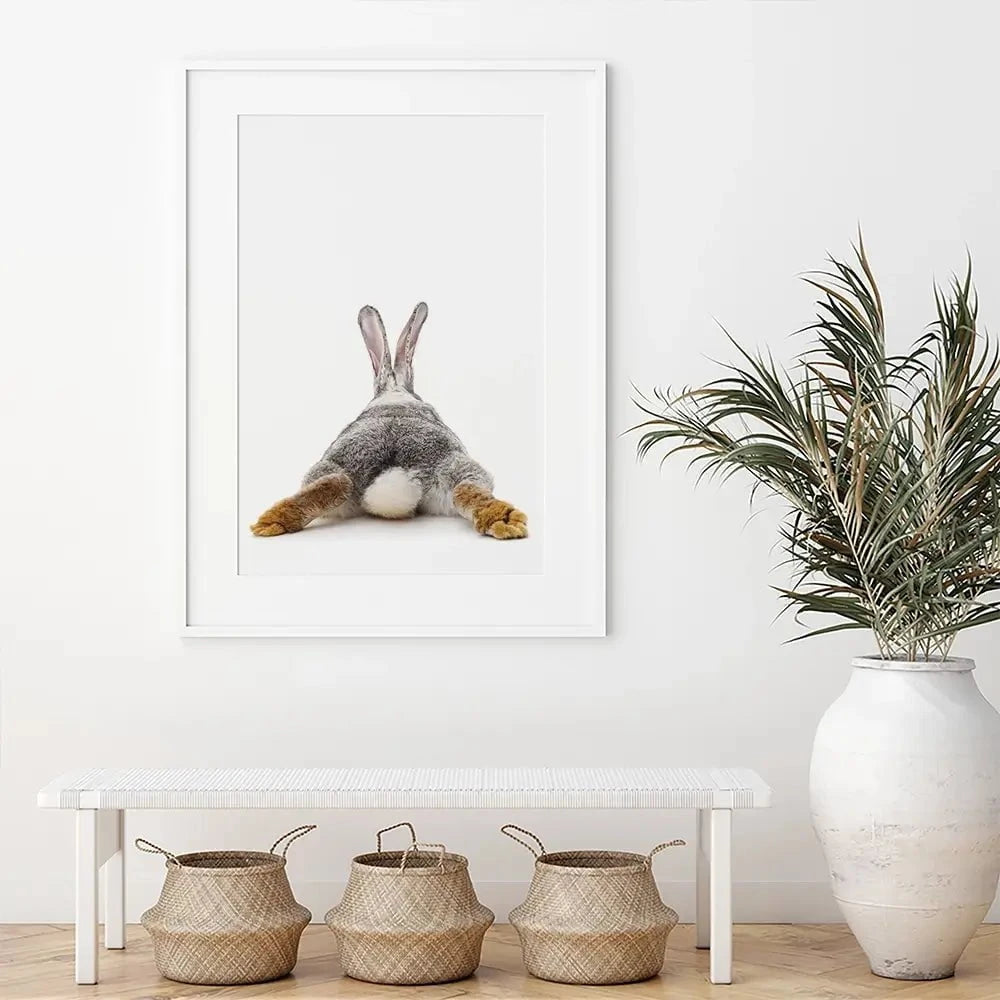 Bunny Rabbit Tail Framed Art Print Bunny Rabbit Tail Framed Art Print wall art product Oleksandr Lytvynenko / Shutterstock