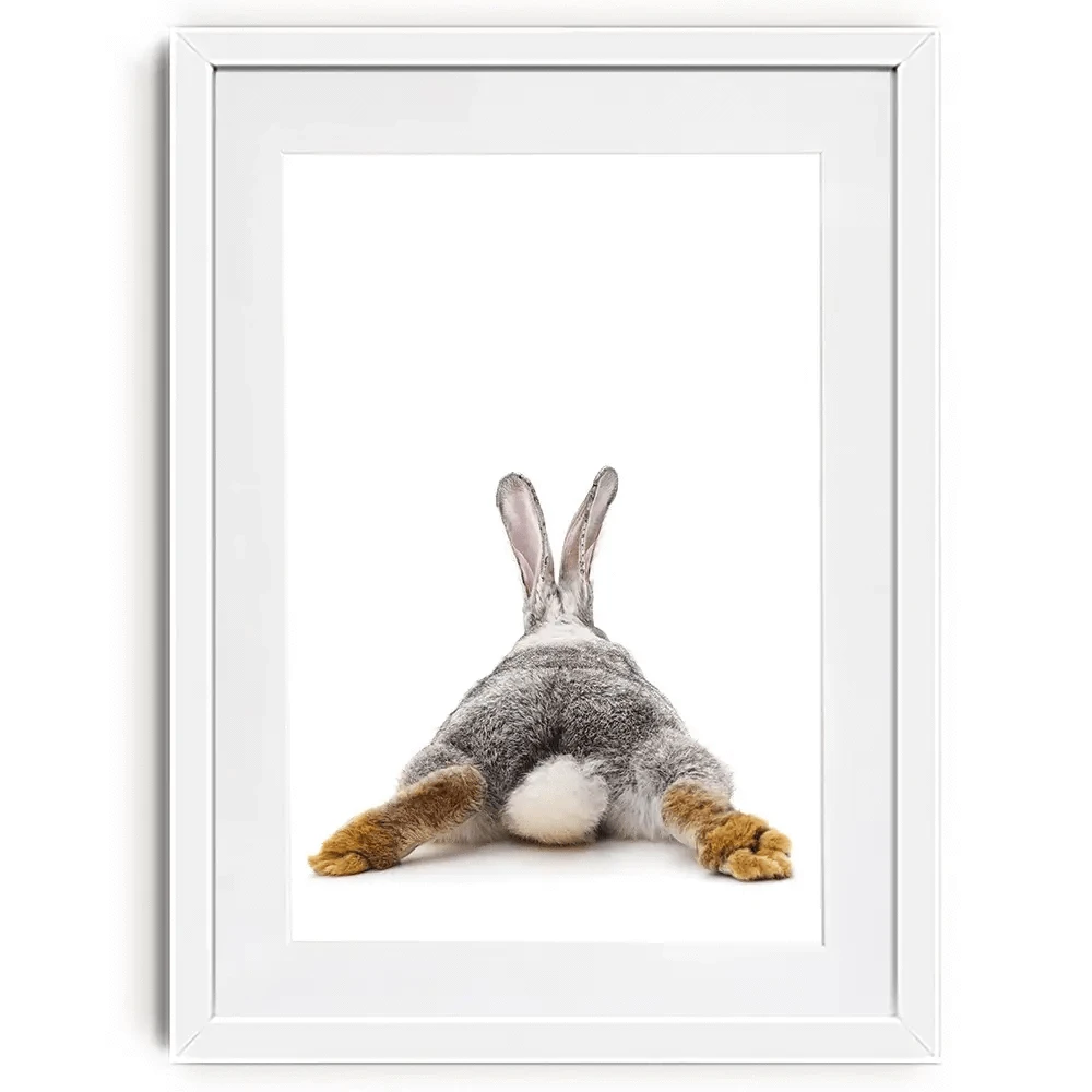 Bunny Rabbit Tail Framed Art Print Bunny Rabbit Tail Framed Art Print wall art product Oleksandr Lytvynenko / Shutterstock