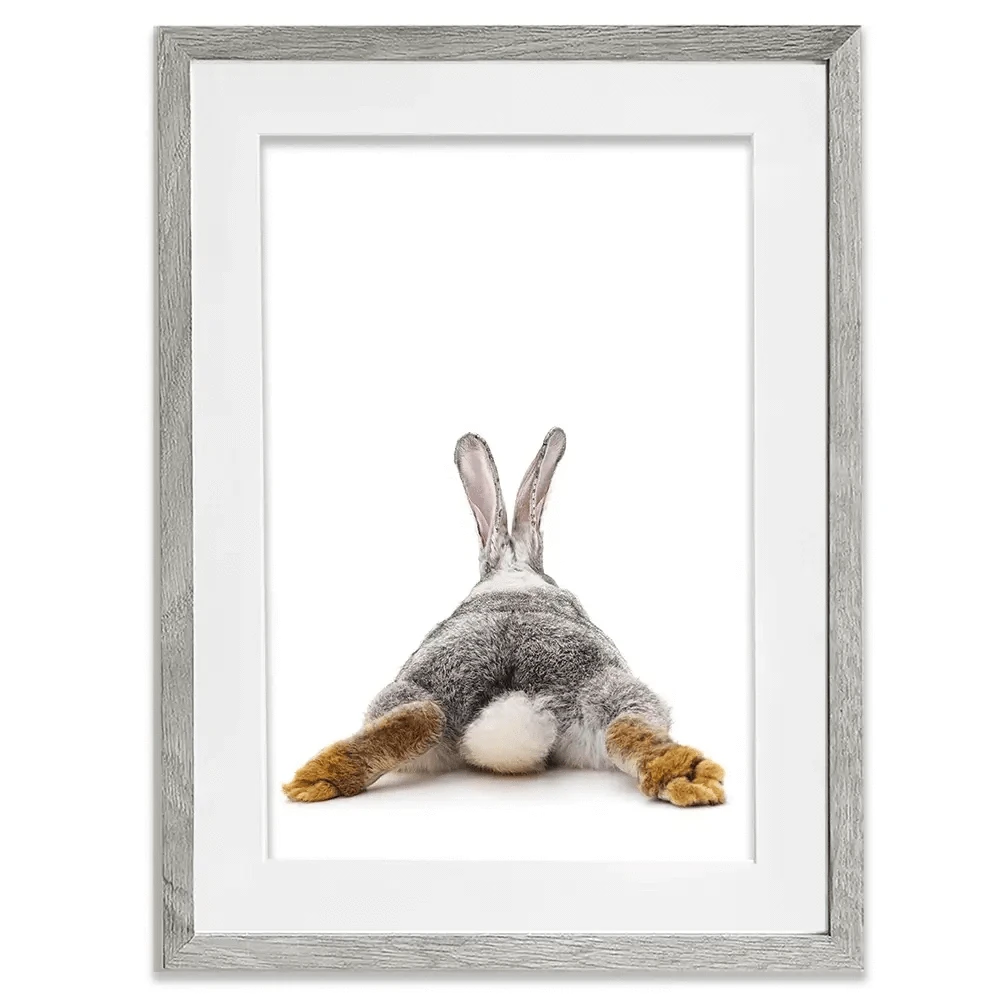Bunny Rabbit Tail Framed Art Print Bunny Rabbit Tail Framed Art Print wall art product Oleksandr Lytvynenko / Shutterstock