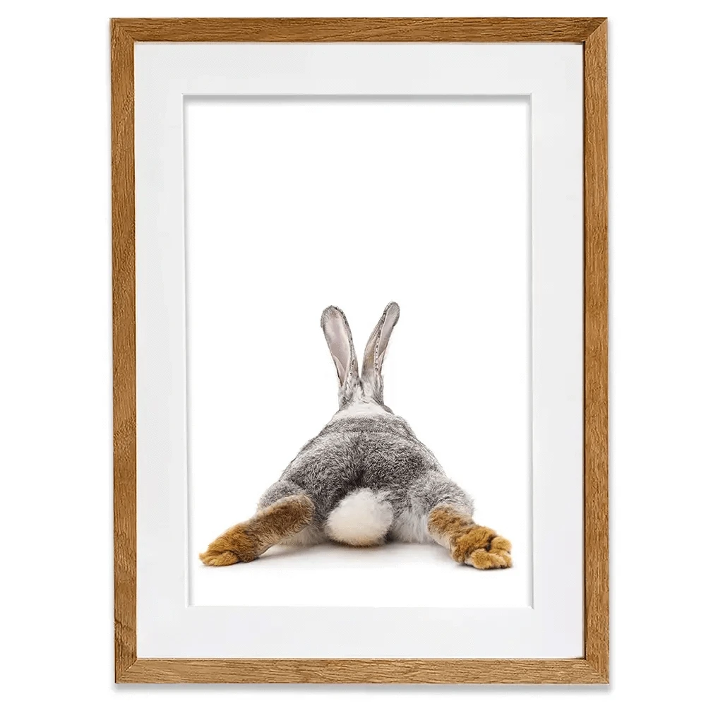 Bunny Rabbit Tail Framed Art Print Bunny Rabbit Tail Framed Art Print wall art product Oleksandr Lytvynenko / Shutterstock