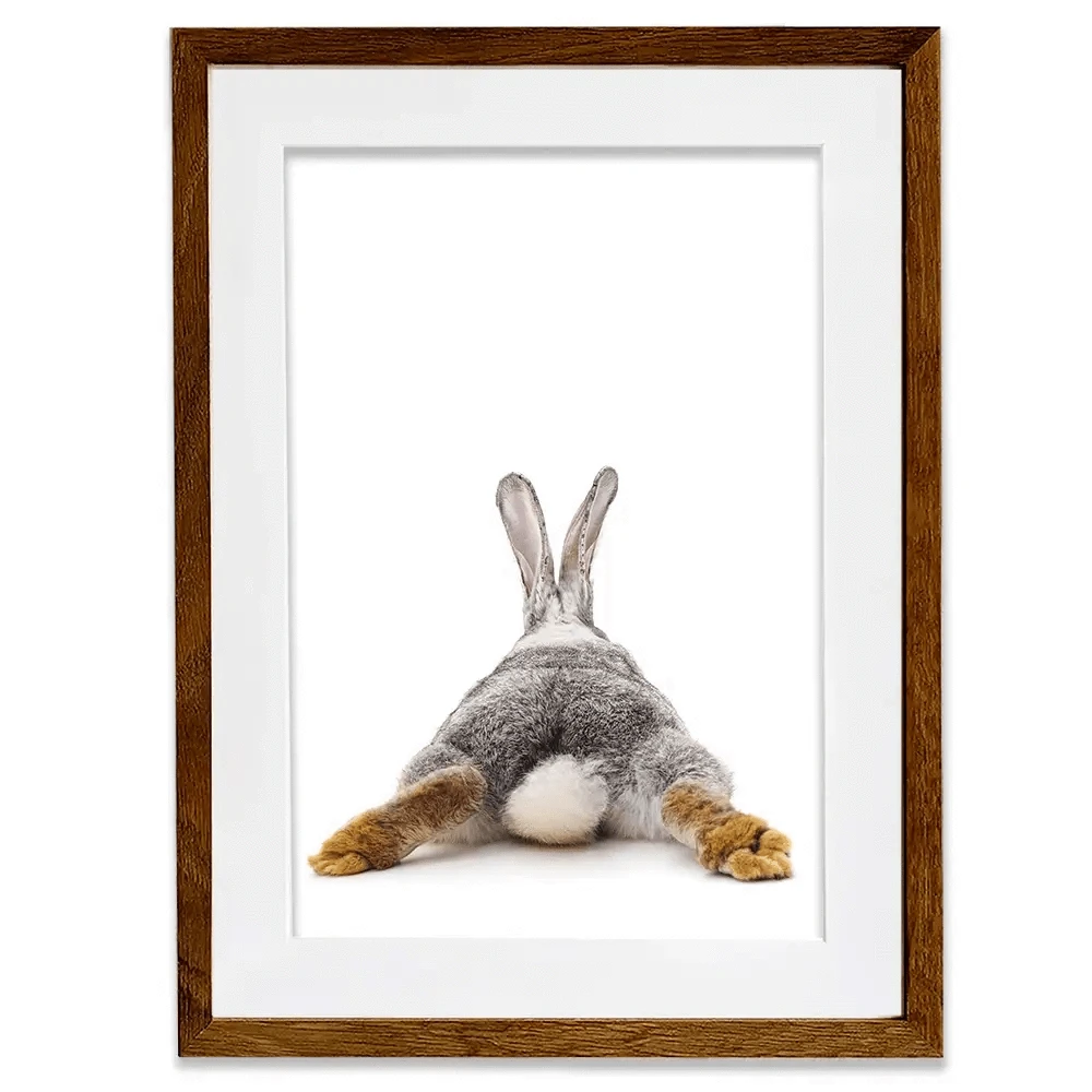 Bunny Rabbit Tail Framed Art Print Bunny Rabbit Tail Framed Art Print wall art product Oleksandr Lytvynenko / Shutterstock