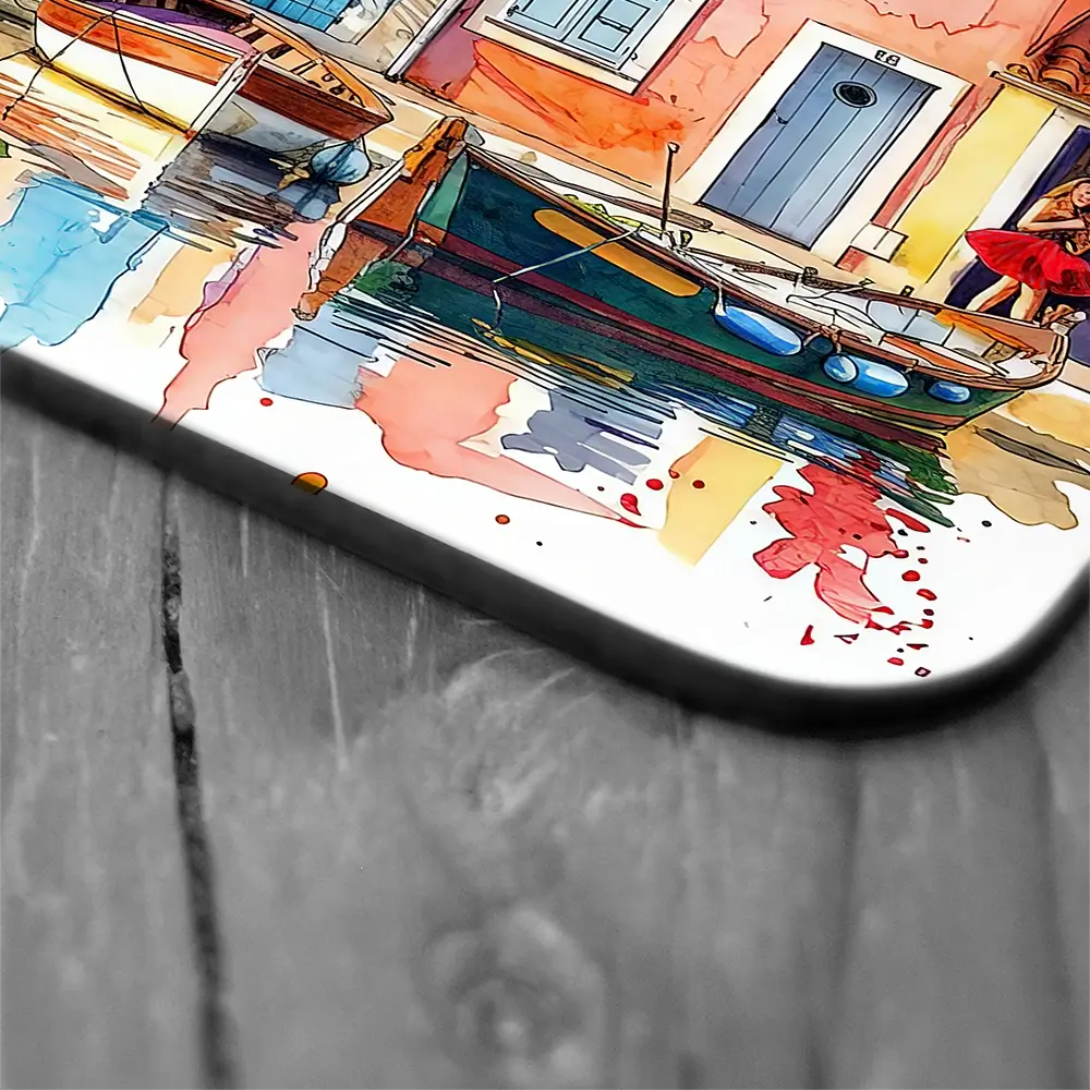 Burano Boats Coaster Set Burano Boats Coaster Set wall art product David Alexander Elder