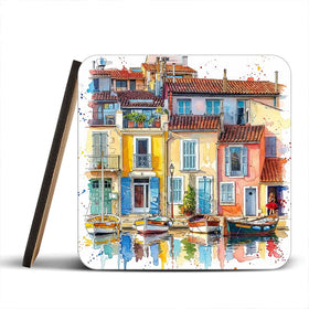 Burano Boats Coaster Set Burano Boats Coaster Set wall art product David Alexander Elder