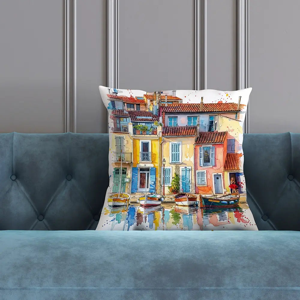 Burano Boats Cushion Burano Boats Cushion wall art product David Alexander Elder