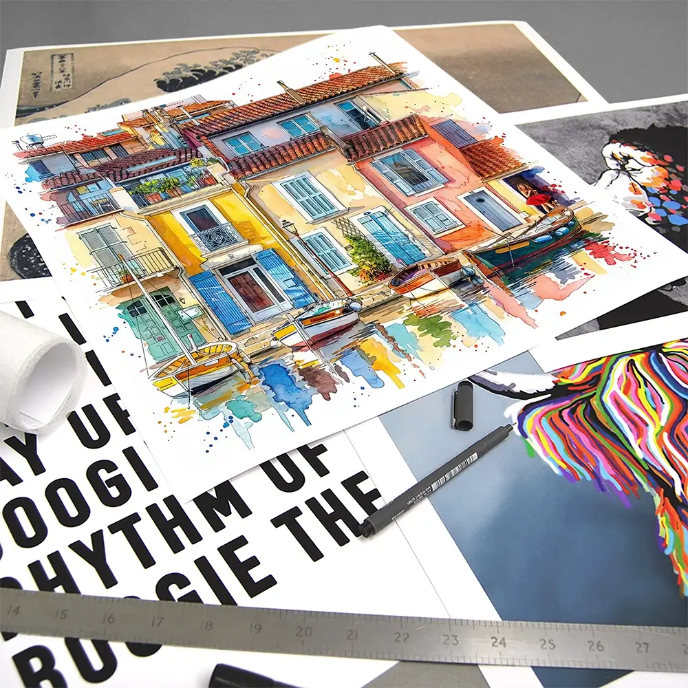 Burano Boats Square Art Print Burano Boats Square Art Print wall art product David Alexander Elder