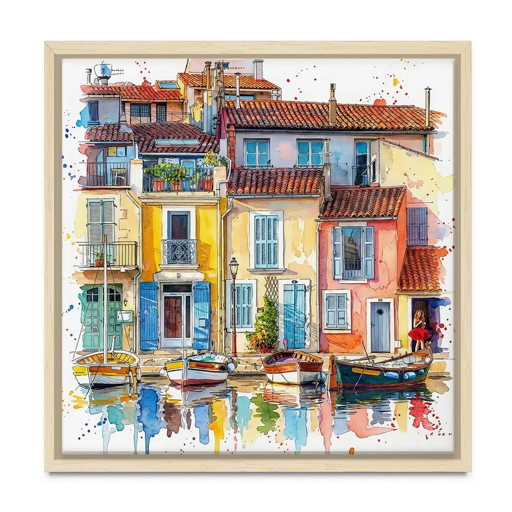 Burano Boats Square Canvas Print Burano Boats Square Canvas Print wall art product David Alexander Elder