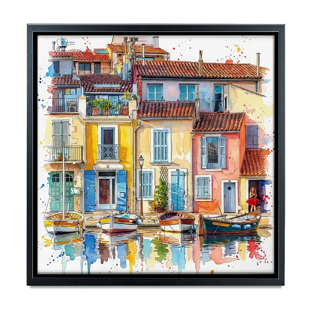 Burano Boats Square Canvas Print Burano Boats Square Canvas Print wall art product David Alexander Elder