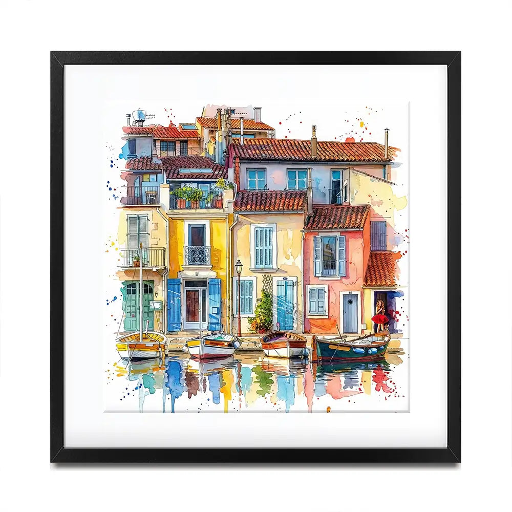 Burano Boats Square Framed Art Print Burano Boats Square Framed Art Print wall art product David Alexander Elder