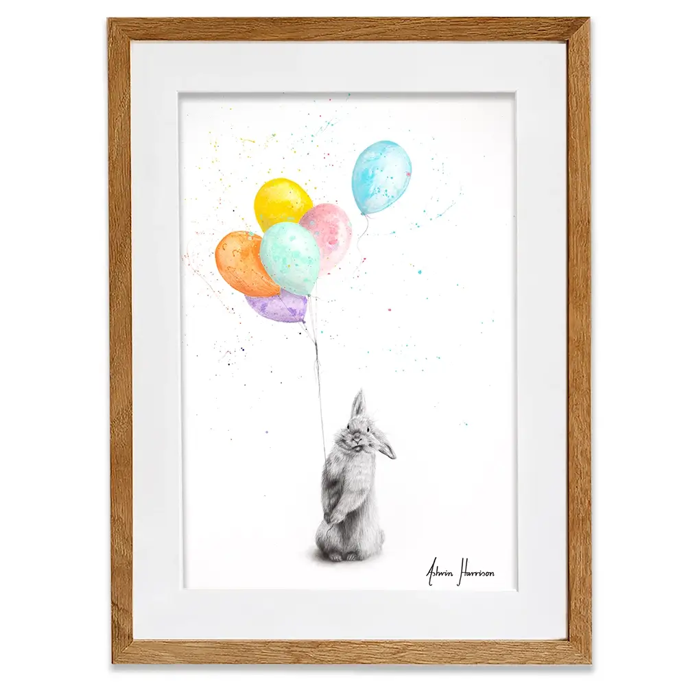 Buster And His Balloons Framed Art Print Buster And His Balloons Framed Art Print wall art product Ashvin Harrison