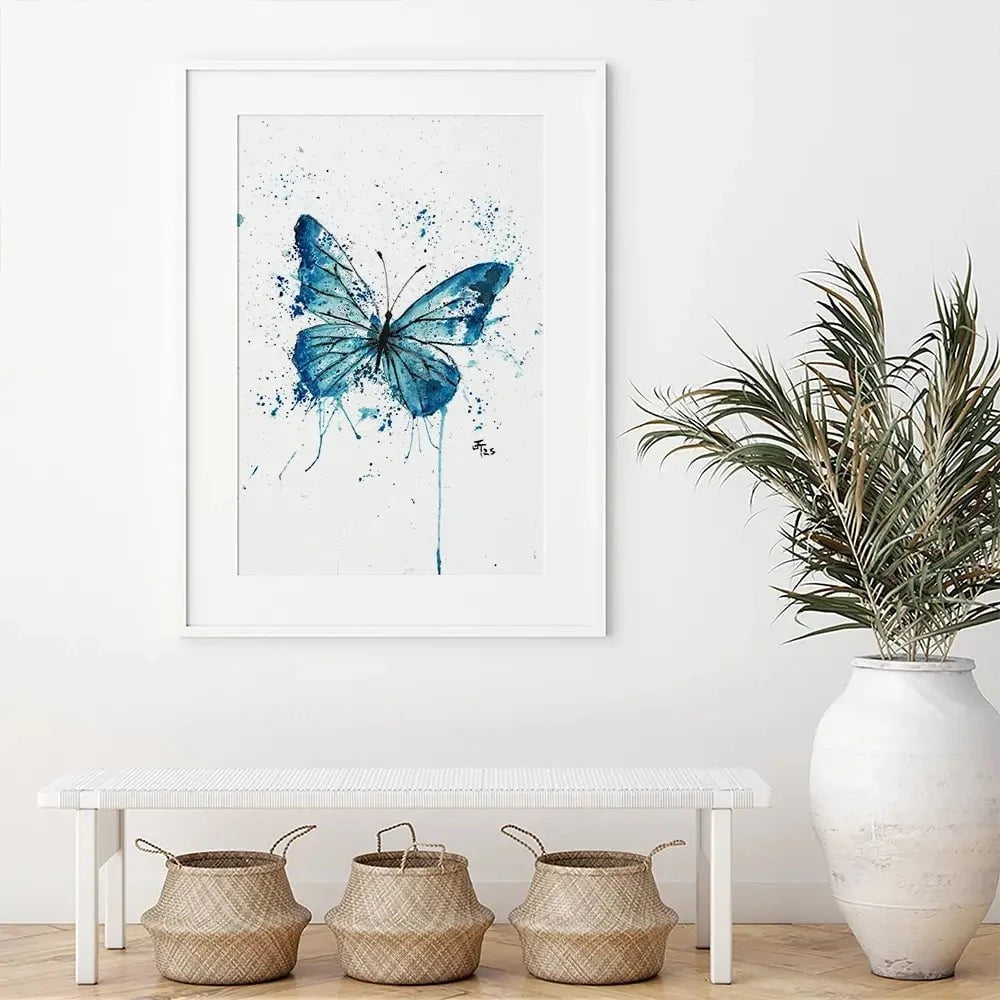 Butterfly Blues Framed Art Print Butterfly Blues Framed Art Print wall art product Jamie Taylor
