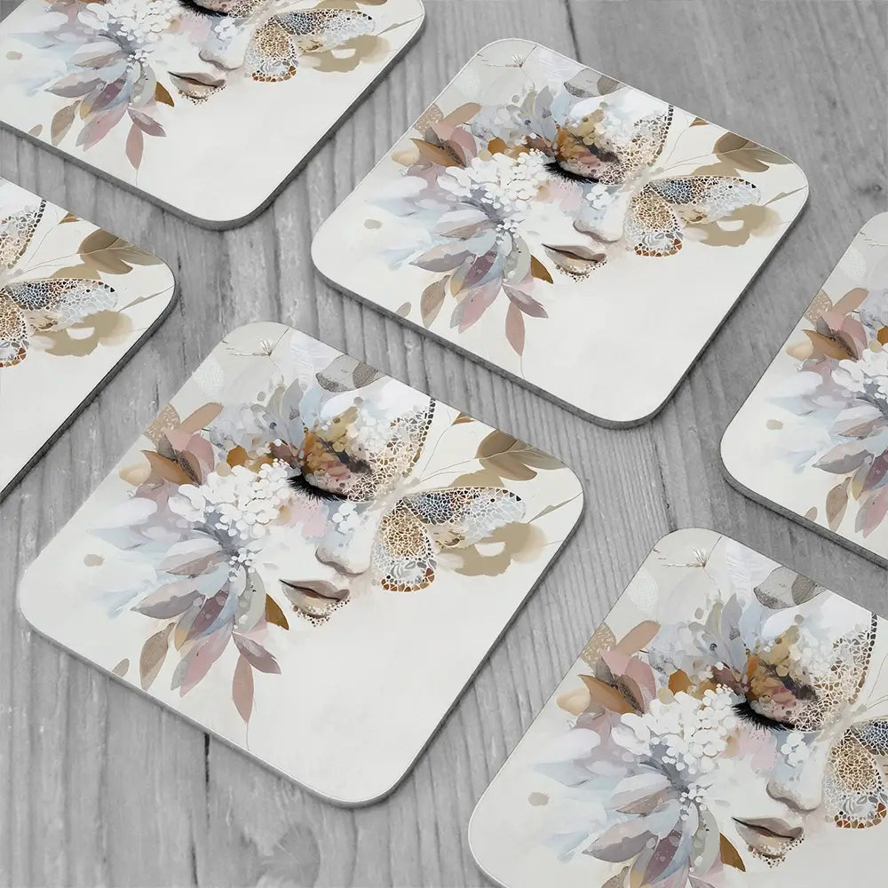 Butterfly Dust 2 Coaster Set Butterfly Dust 2 Coaster Set wall art product Bella Eve
