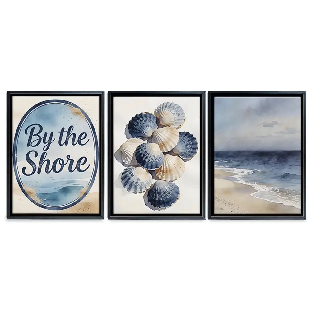 By The Shore Trio Canvas Print By The Shore Trio Canvas Print wall art product LSR Design Studio - Independent