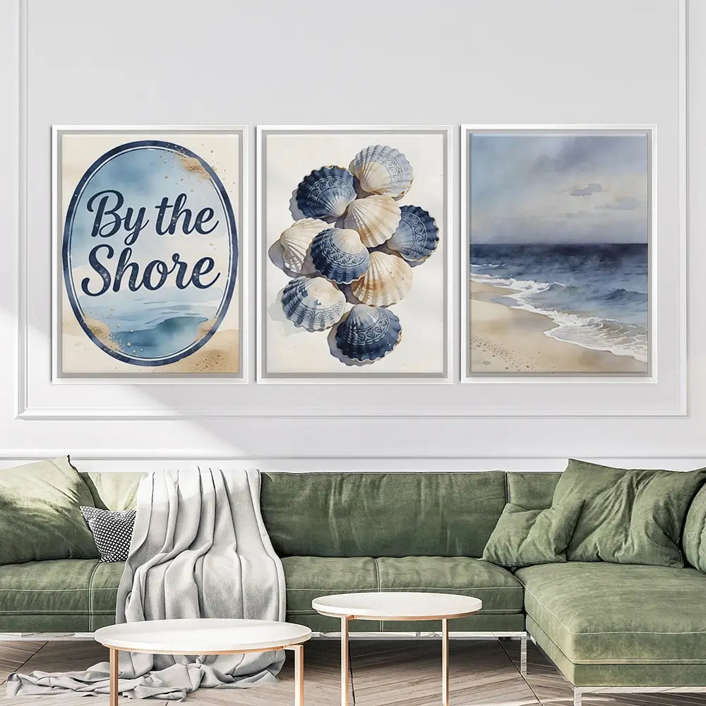 By The Shore Trio Canvas Print By The Shore Trio Canvas Print wall art product LSR Design Studio - Independent