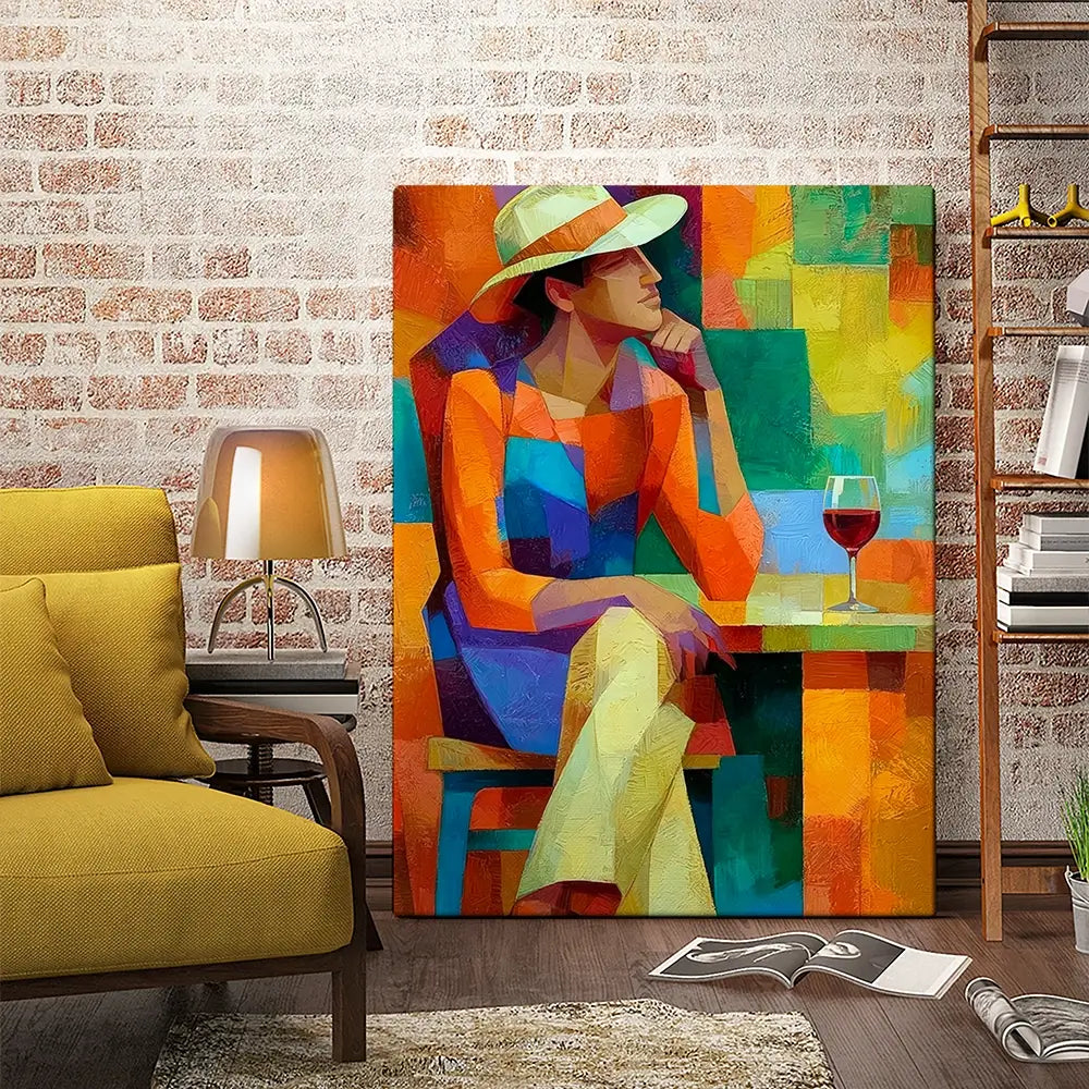 Cafe Man Canvas Print Cafe Man Canvas Print wall art product David Alexander Elder