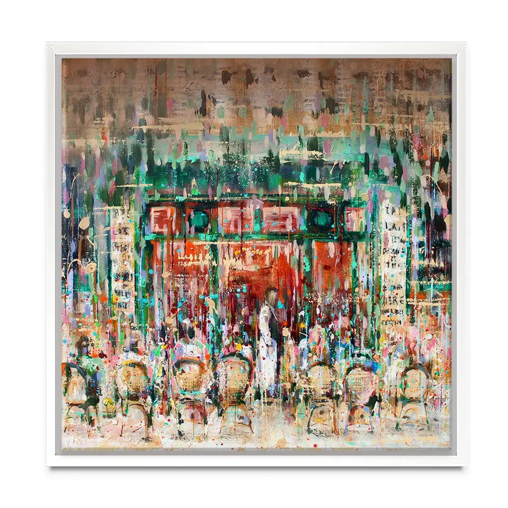 Café Paris Square Canvas Print Café Paris Square Canvas Print wall art product Studio Paint-Ing