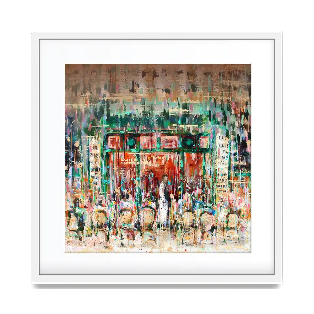 Café Paris Square Framed Art Print Café Paris Square Framed Art Print wall art product Studio Paint-Ing