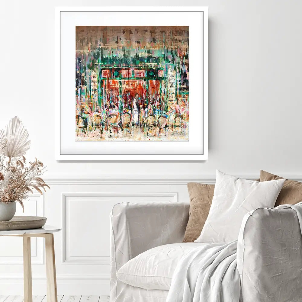 Café Paris Square Framed Art Print Café Paris Square Framed Art Print wall art product Studio Paint-Ing