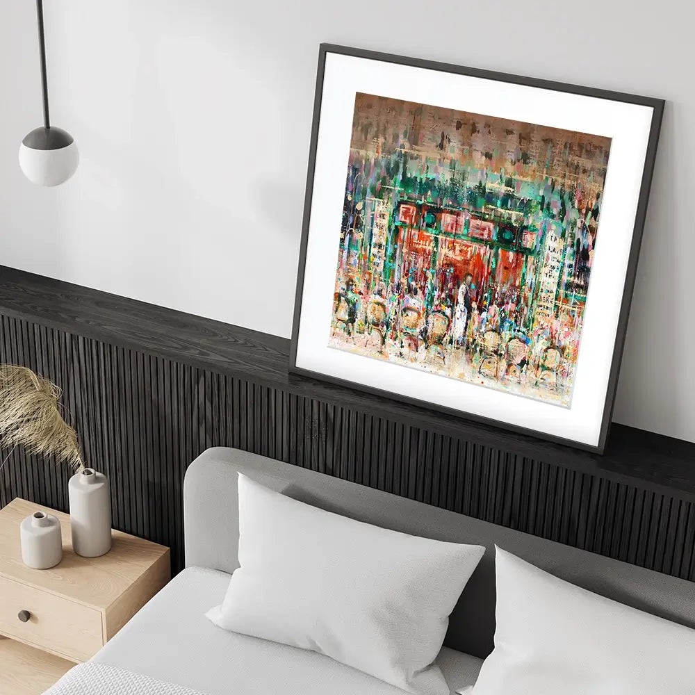 Café Paris Square Framed Art Print Café Paris Square Framed Art Print wall art product Studio Paint-Ing
