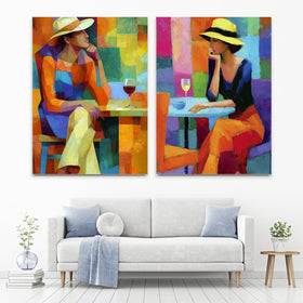 Cafe People Duo Canvas Print Cafe People Duo Canvas Print wall art product David Alexander Elder