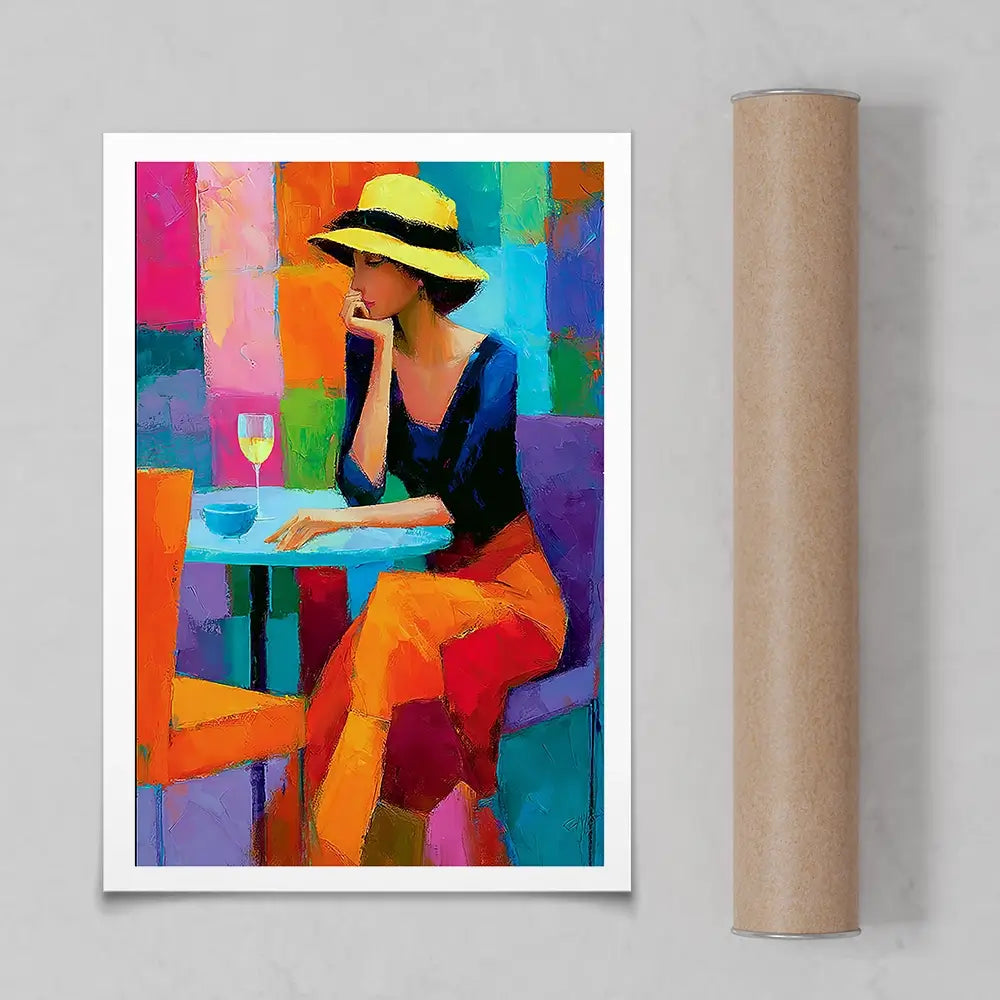 Cafe Woman Art Print Cafe Woman Art Print wall art product David Alexander Elder
