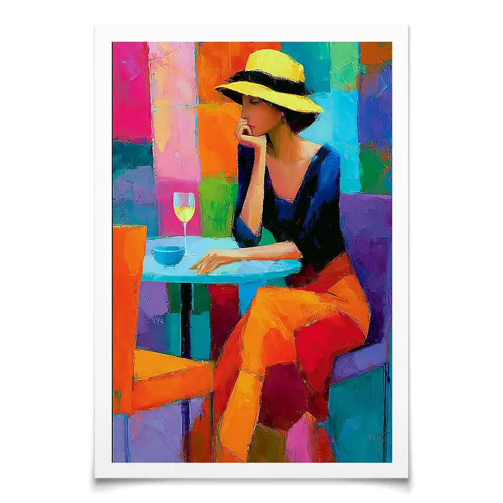 Cafe Woman Art Print Cafe Woman Art Print wall art product David Alexander Elder