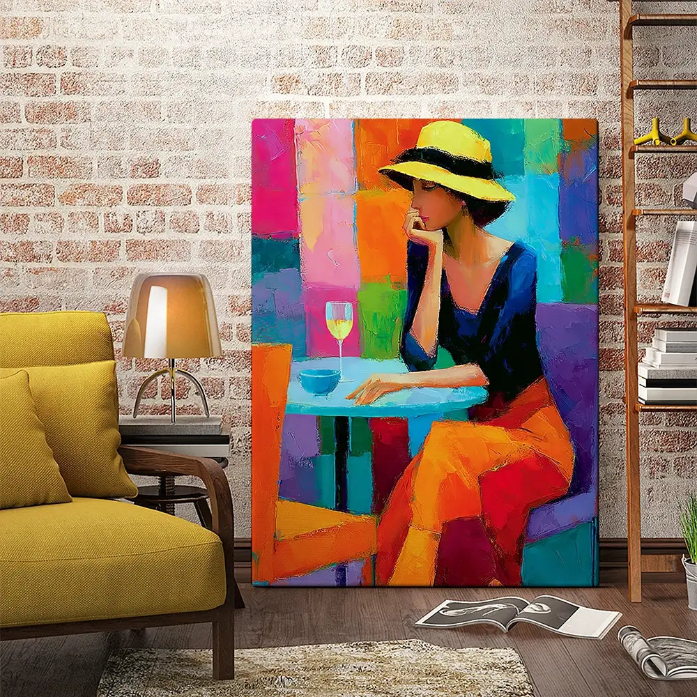 Cafe Woman Canvas Print Cafe Woman Canvas Print wall art product David Alexander Elder