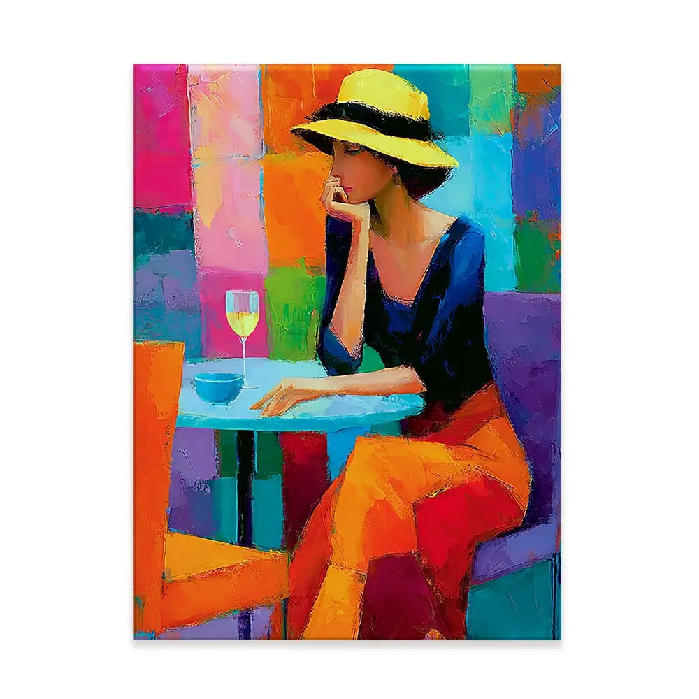 Cafe Woman Canvas Print Cafe Woman Canvas Print wall art product David Alexander Elder
