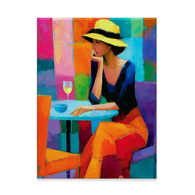 Cafe Woman Canvas Print Cafe Woman Canvas Print wall art product David Alexander Elder