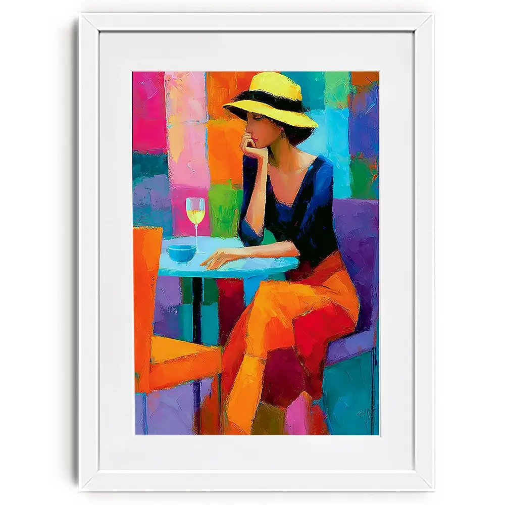 Cafe Woman Framed Art Print Cafe Woman Framed Art Print wall art product David Alexander Elder