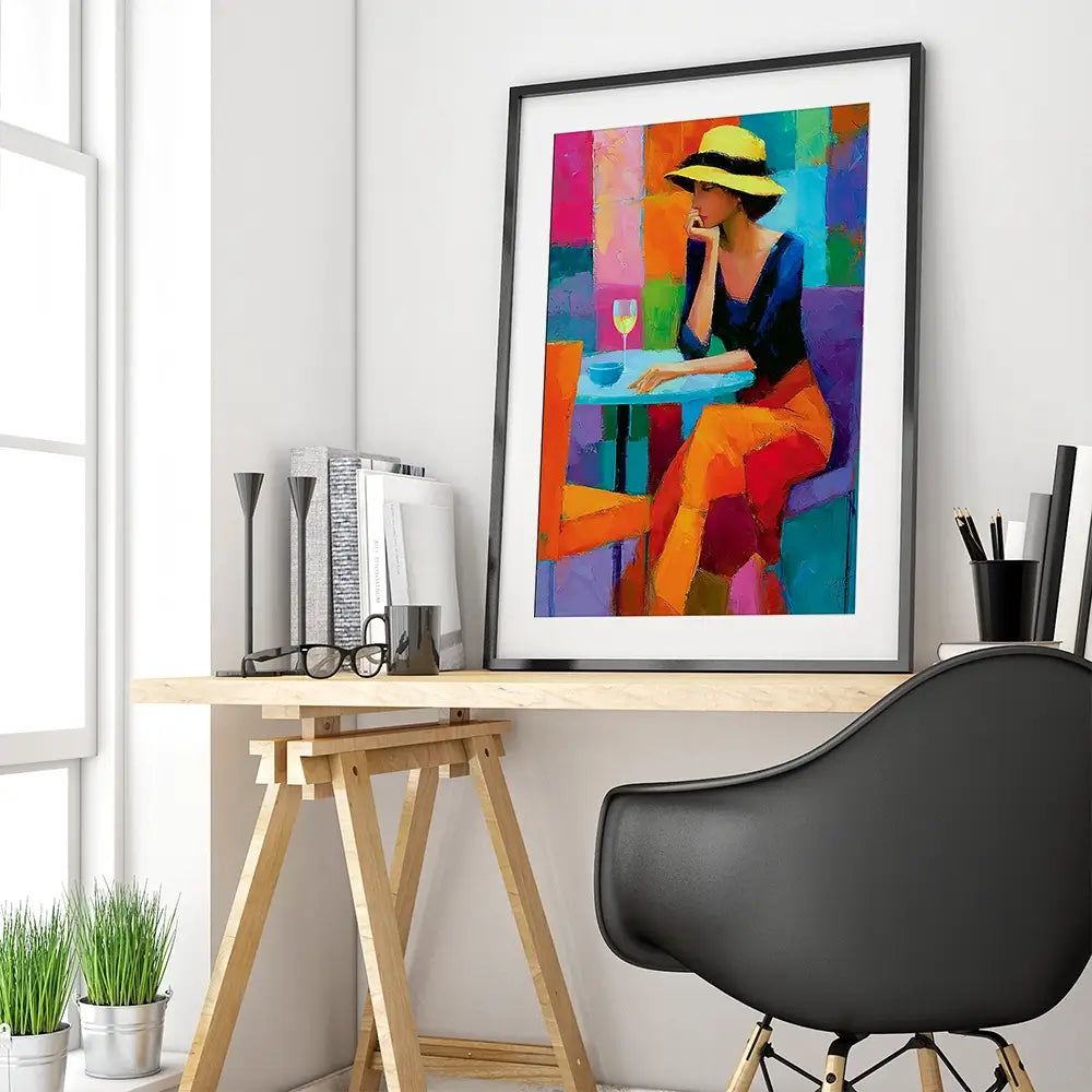 Cafe Woman Framed Art Print Cafe Woman Framed Art Print wall art product David Alexander Elder