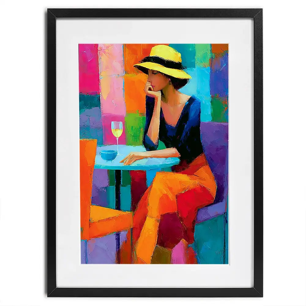 Cafe Woman Framed Art Print Cafe Woman Framed Art Print wall art product David Alexander Elder