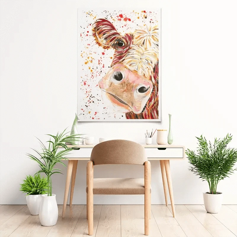 Caleb Cow Art Print Caleb Cow Art Print wall art product Emma LC Art