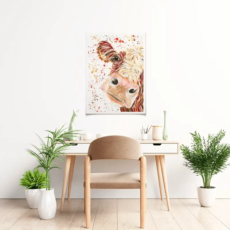 Caleb Cow Art Print Caleb Cow Art Print wall art product Emma LC Art
