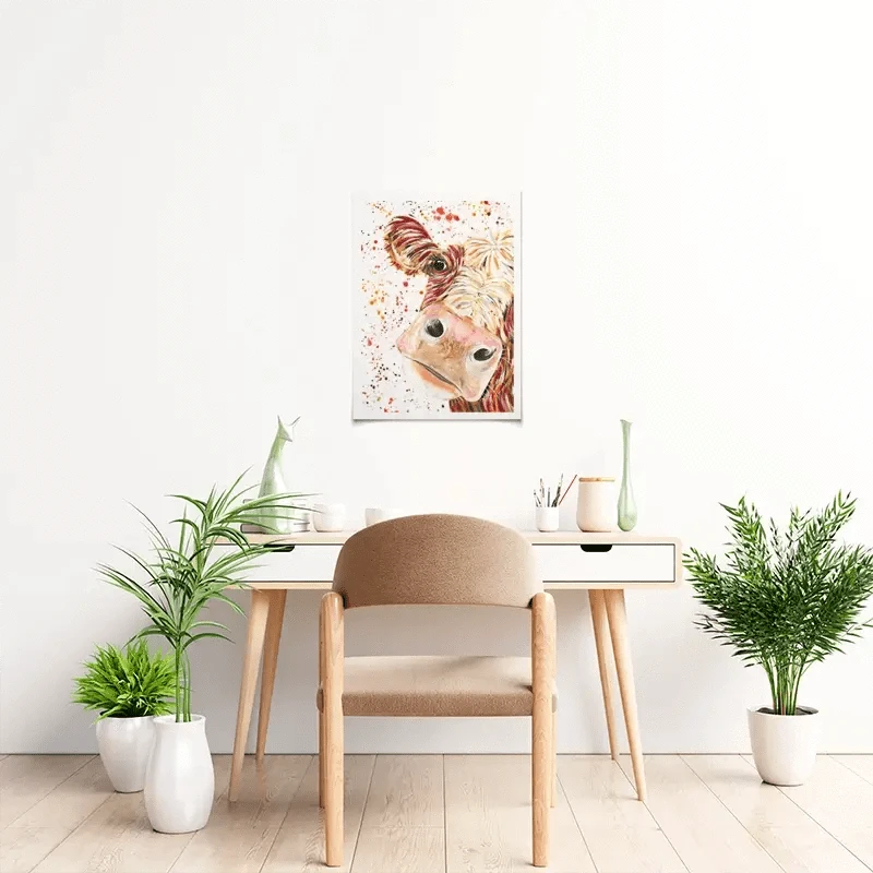 Caleb Cow Art Print Caleb Cow Art Print wall art product Emma LC Art