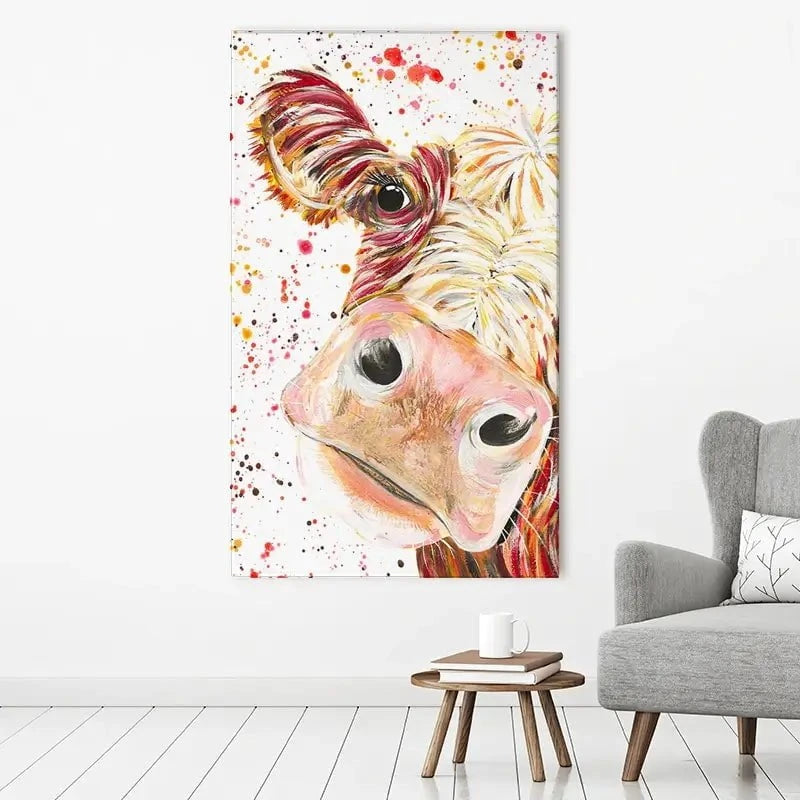 Caleb Cow Canvas Print Caleb Cow Canvas Print wall art product Emma LC Art