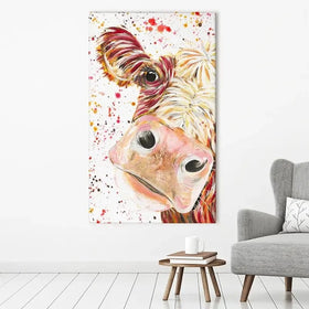 Caleb Cow Canvas Print Caleb Cow Canvas Print wall art product Emma LC Art