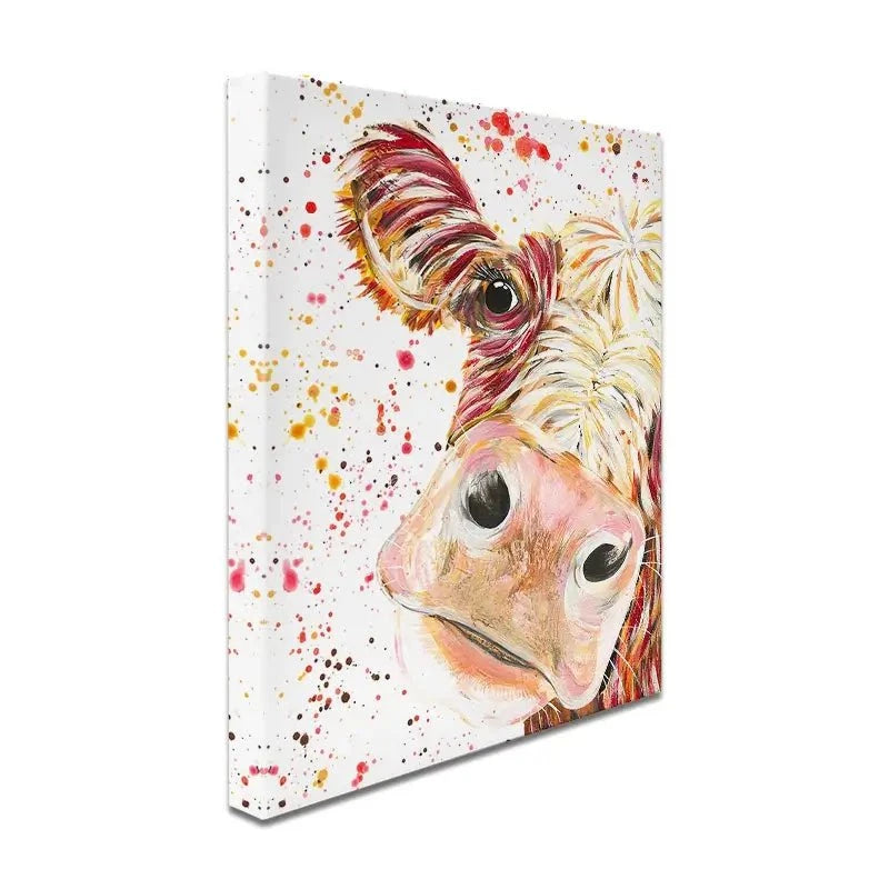 Caleb Cow Canvas Print Caleb Cow Canvas Print wall art product Emma LC Art