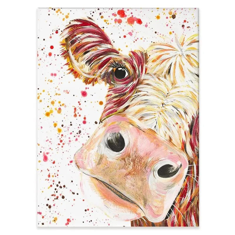 Caleb Cow Canvas Print Caleb Cow Canvas Print wall art product Emma LC Art