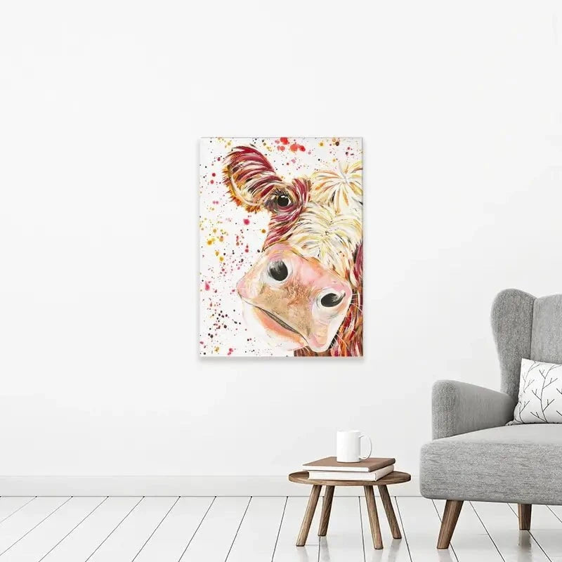 Caleb Cow Canvas Print Caleb Cow Canvas Print wall art product Emma LC Art