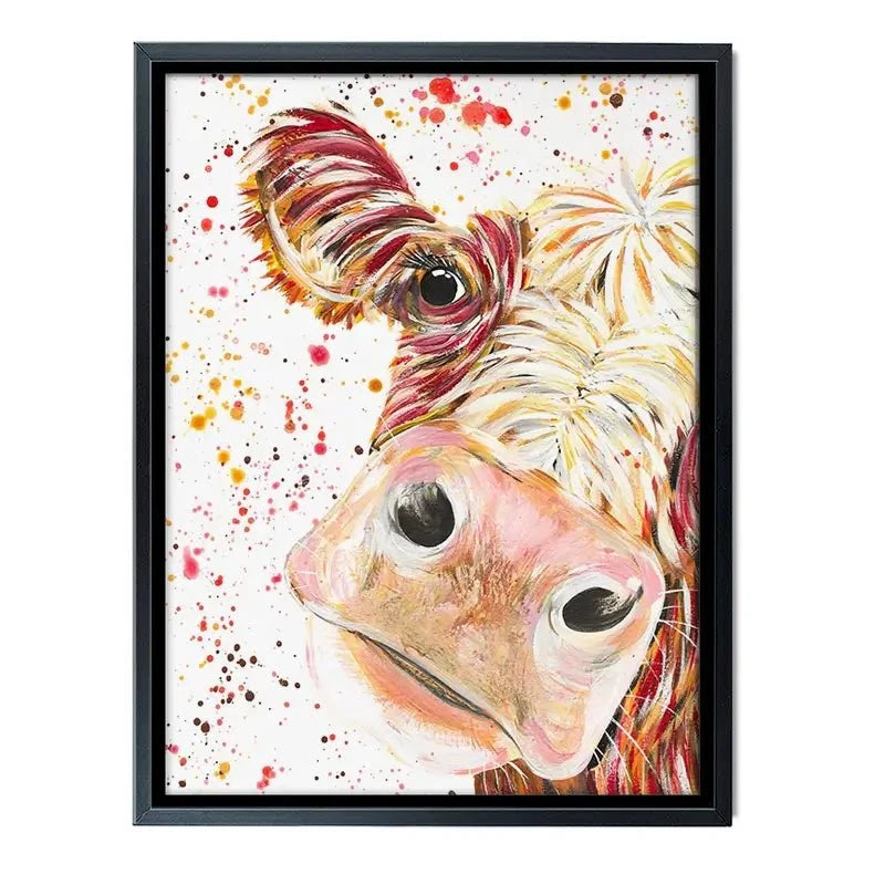Caleb Cow Canvas Print Caleb Cow Canvas Print wall art product Emma LC Art