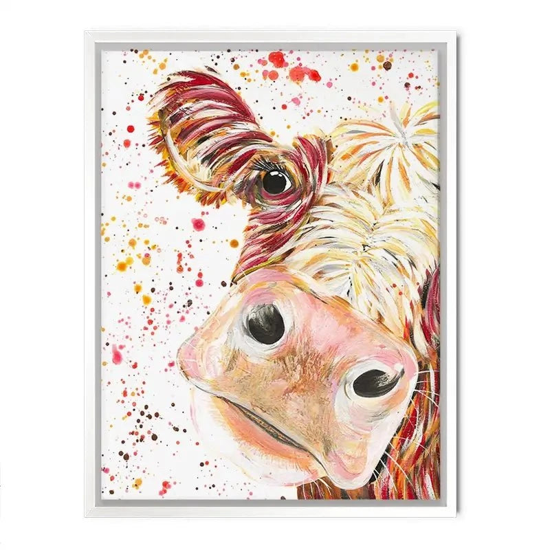 Caleb Cow Canvas Print Caleb Cow Canvas Print wall art product Emma LC Art
