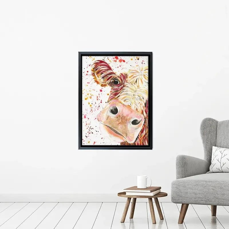 Caleb Cow Canvas Print Caleb Cow Canvas Print wall art product Emma LC Art
