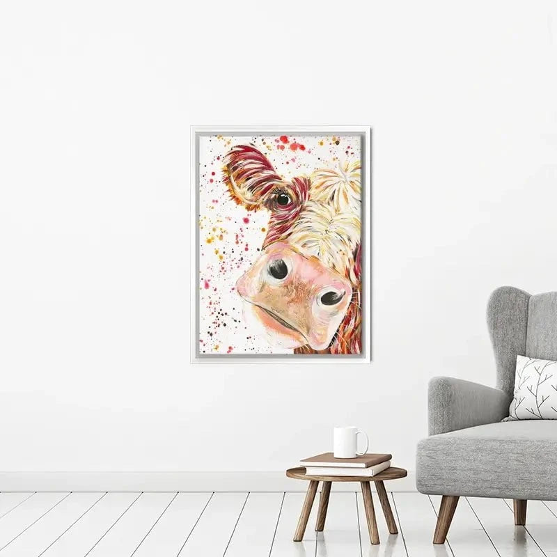 Caleb Cow Canvas Print Caleb Cow Canvas Print wall art product Emma LC Art
