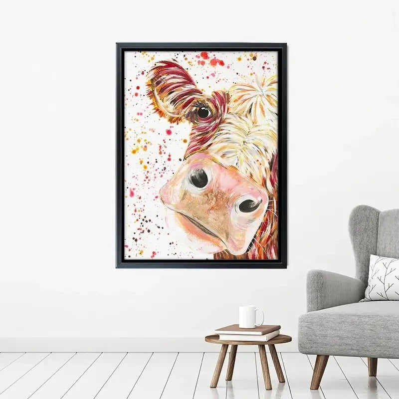 Caleb Cow Canvas Print Caleb Cow Canvas Print wall art product Emma LC Art