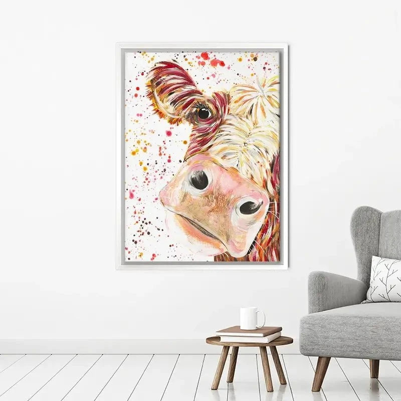 Caleb Cow Canvas Print Caleb Cow Canvas Print wall art product Emma LC Art