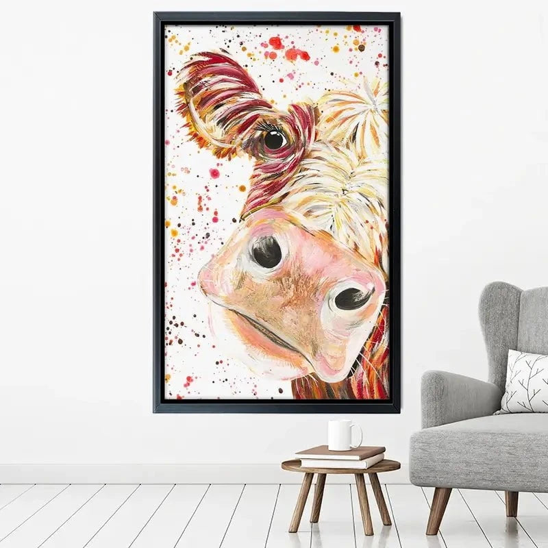 Caleb Cow Canvas Print Caleb Cow Canvas Print wall art product Emma LC Art