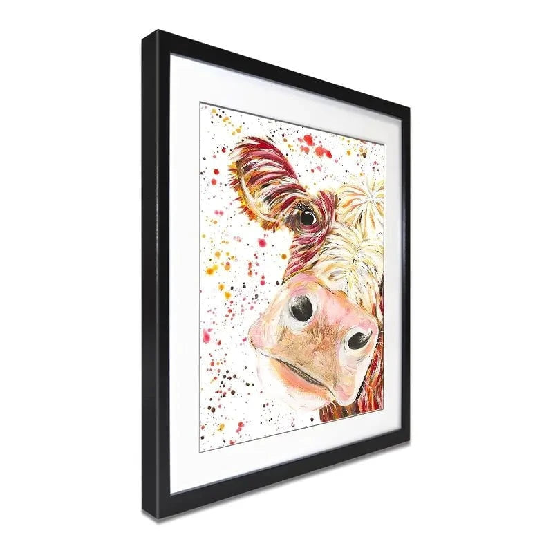 Caleb Cow Framed Art Print Caleb Cow Framed Art Print wall art product Emma LC Art