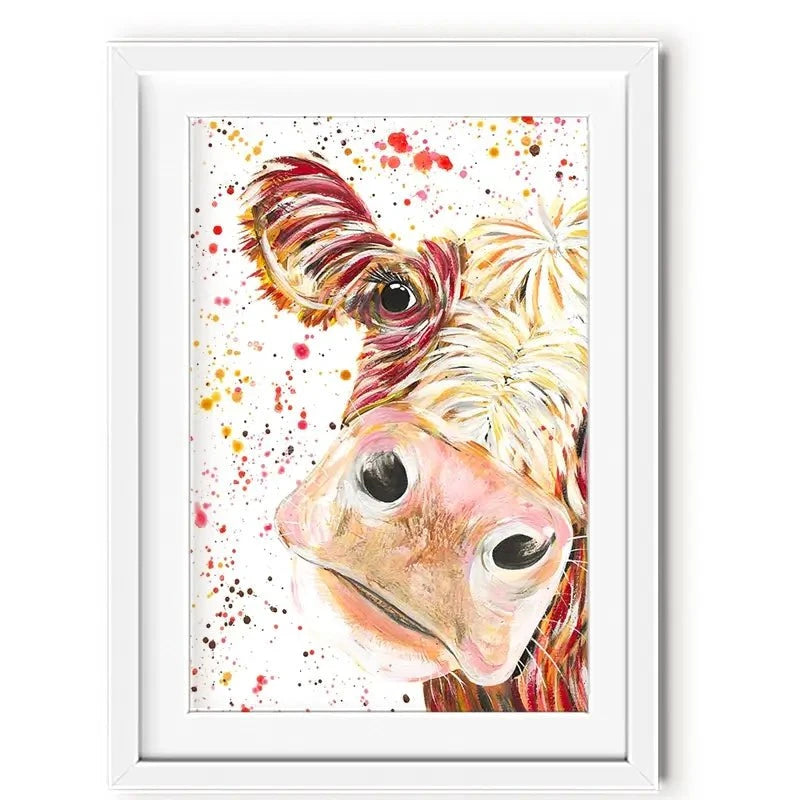 Caleb Cow Framed Art Print Caleb Cow Framed Art Print wall art product Emma LC Art