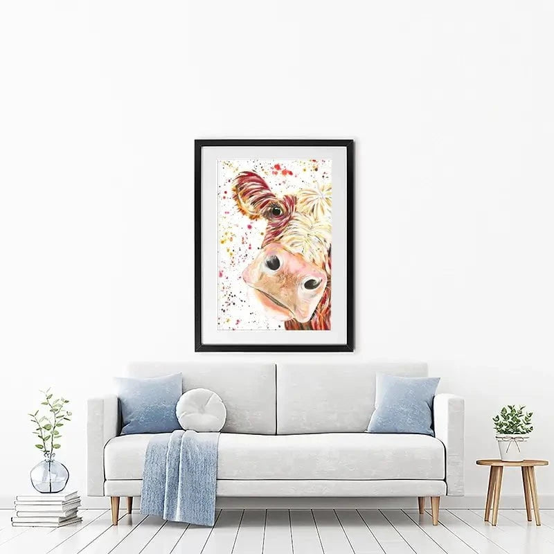 Caleb Cow Framed Art Print Caleb Cow Framed Art Print wall art product Emma LC Art