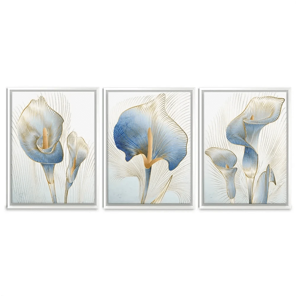 Calla Lily Trio Canvas Print Calla Lily Trio Canvas Print wall art product Aleshyn_Andrei / Shutterstock